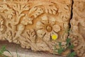 Sculpted floral bas relief frieze, Leptis Magna, Libya Royalty Free Stock Photo