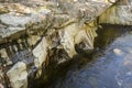 Sculpted granite walls of Coos Canyon on the Swift River.