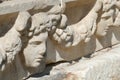 Sculpted Greek mask recovered from the ruins of the theater