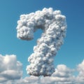 Sculpted Impressionism: A Numerically Complex Cloud Of Question Marks Royalty Free Stock Photo