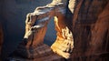 Sculpted by Nature: Abstract Rock Formation with Dramatic Shadows and Highlights