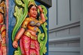 sculpted pillar in an hindu temple (sri srinivasa perumal) - singapore