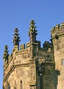 Sculpted roof of old church Royalty Free Stock Photo