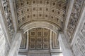 Sculpted roses and reliefs on the Arc de Triomphe