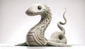 Sculpted Serpent with Swirling Patterns