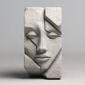 Sculpted Sorrow, A Surreal Stone Statue Depicting the Concept of Abuse and Depression, Generative AI