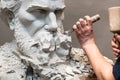 Sculptor carving. Royalty Free Stock Photo