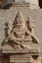 Sculptural Bas-relief, Shree Vijaya Vitthala or Vittala Temple. Hampi, near Hospete, Karnataka, India