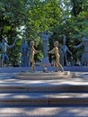 The sculptural composition Children are the victims of adult vices in Moscow Royalty Free Stock Photo