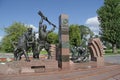 Sculptural composition Heroes of the border, women and children in the immortality of their courage departed memorial complex