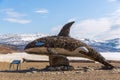 Sculptural composition Killer whale, Magadan, Magadan Region, Russia