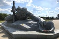 The sculptural composition `Thirst` in the Brest Fortress, Belarus Royalty Free Stock Photo