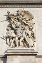 Sculptural Detail on the Arc de Triomphe in Paris