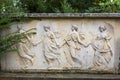 Sculptural Detail in Bridge End Garden in Saffron Walden, Essex Royalty Free Stock Photo