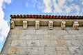 Sculptural detail of the corbel of the Romanesque church of Sernancelhe