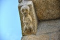 Sculptural detail of the corbel of the Romanesque church of Sernancelhe