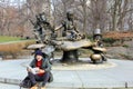 Alice in Wonderland, sculptural group in Central Park, New York, NY, USA Royalty Free Stock Photo