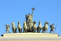 Sculptural group on Arch of General Staff in St. Petersburg