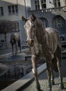 Sculptural group of horses in Dejvice, Prague