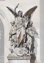 Sculptural group La Musique Instrumentale on facade of Palais Garnier in Paris, France Royalty Free Stock Photo