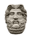 Sculptural head of god Zeus (Jupiter)