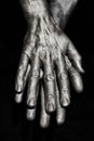 Sculptural Metal male hands Royalty Free Stock Photo