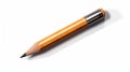 Sculptural Precision: Orange Pencil With Black Handle