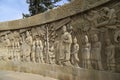 Sculptural relief on the wall in Yungang grottoes