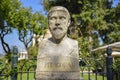 Sculptural representation of Pythagoras Pitagora, Greek philosopher and mathematician Royalty Free Stock Photo