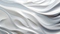 Sculptural white liquid waves abstract