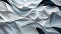 Sculptural white liquid waves abstract