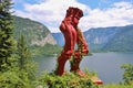 Sculpture above Lake Hallstatt, Austria.