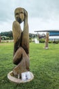 Sculpture by Alvaro Cifuentes Fernandez at the Trois Berets parc in Saint Jean Port Joli Royalty Free Stock Photo