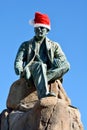 Sculpture of American writer John Steinbeck, as part of the Cannery Row monument in Monterey