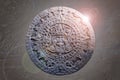 Sculpture of Ancient Mayan Calendar Royalty Free Stock Photo