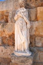 Sculpture in ancient theatre in Salamis, Cyprus Royalty Free Stock Photo