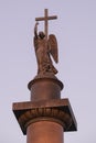 Sculpture of angel on top of the Alexander Column 1834. Saint-Petersburg