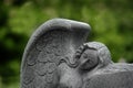 Angel Sculpture with Wings Representing Love Faith and Peace Spirit Royalty Free Stock Photo