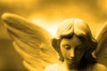 Angel Sculpture with Wings Representing Love Faith and Peace Spirit Royalty Free Stock Photo