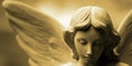 Angel Sculpture with Wings Representing Love Faith and Peace Spirit Royalty Free Stock Photo