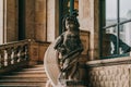 Sculpture of an angel in Zwinger palace of Dresden, Germany.