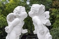 Sculpture of angels in park Royalty Free Stock Photo