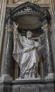 Sculpture of the Apostle San Pietro St. Peter in the Basilica of St. John Lateran in Rome.