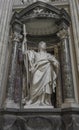 Sculpture of the Apostle San Taddeo in the Basilica of St. John Royalty Free Stock Photo