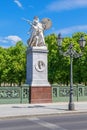 Sculpture Athena Protects the Young Hero installed on the bridge Schlossbruecke in Berlin, Germany