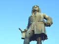 Sculpture of baroque composer George Frideric Handel in german Georg Friedrich Haendel in Halle (Saale Royalty Free Stock Photo