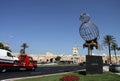 Sculpture of a bird on the Constitution Square, one of the main squares of Cadiz.