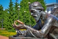 Sculpture of a blacksmith in Kostroma city