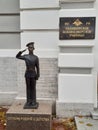 Sculpture of a boy-cabin boy near the Nakhimov naval school. Saint-Petersburg.