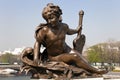 Sculpture. Bridge of Alexander III in Paris. Royalty Free Stock Photo